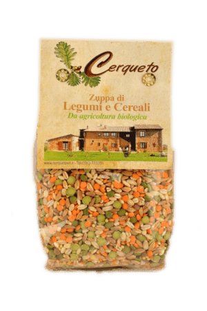 Zuppa di legumi e cereali biologica